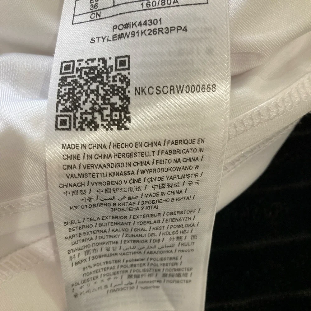 Guess White Asymmetrical Ruffle Top Dress Small - Picture 9 of 16